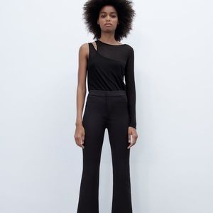 Zara Black Mini Flare Pants